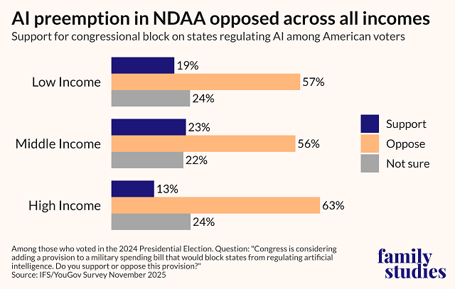 AI preemption in NDAA opposed across all incomes